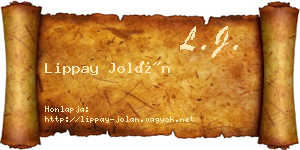 Lippay Jolán névjegykártya